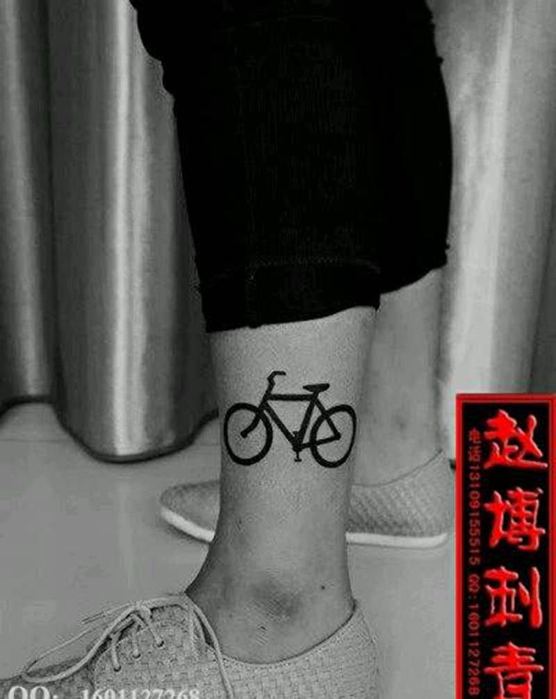 自行车纹身纹身图片