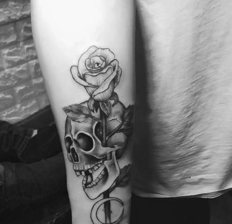 骷髅图纹身图片