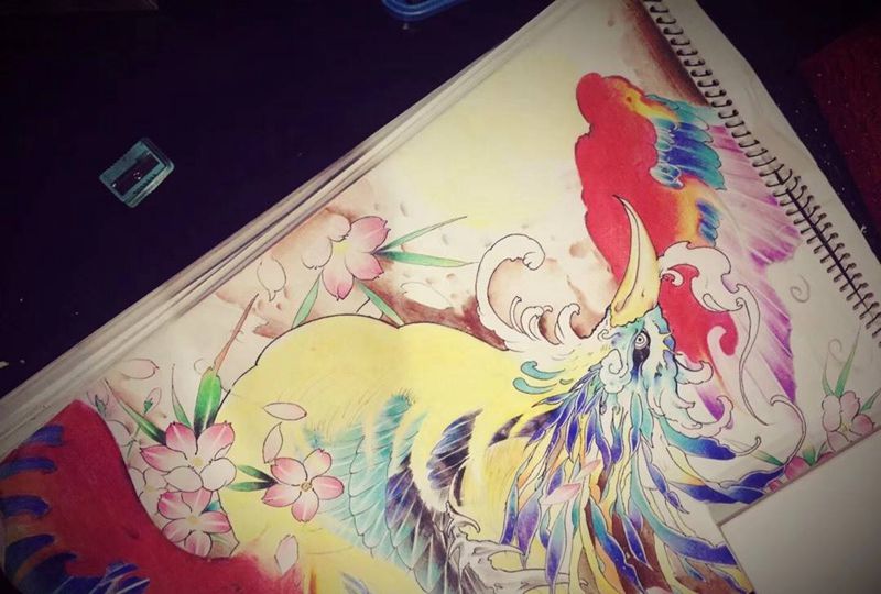 本店学员零基础绘画作品纹身图片