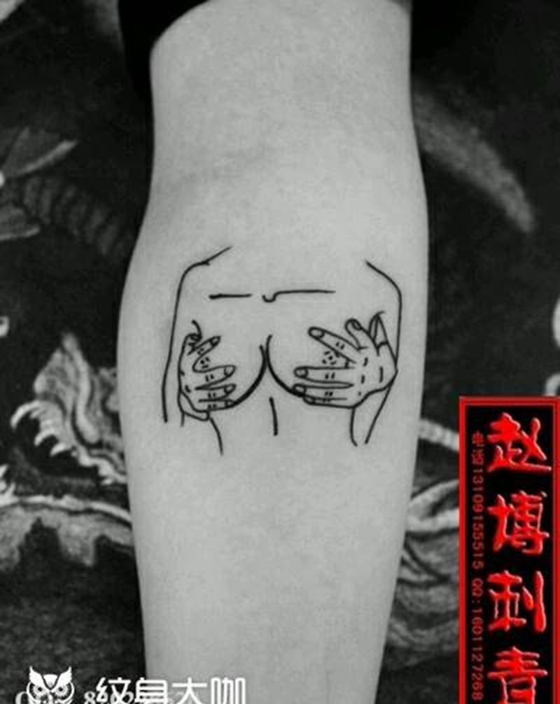 小清新个性纹身纹身图片_手臂清新人物成品纹身图案