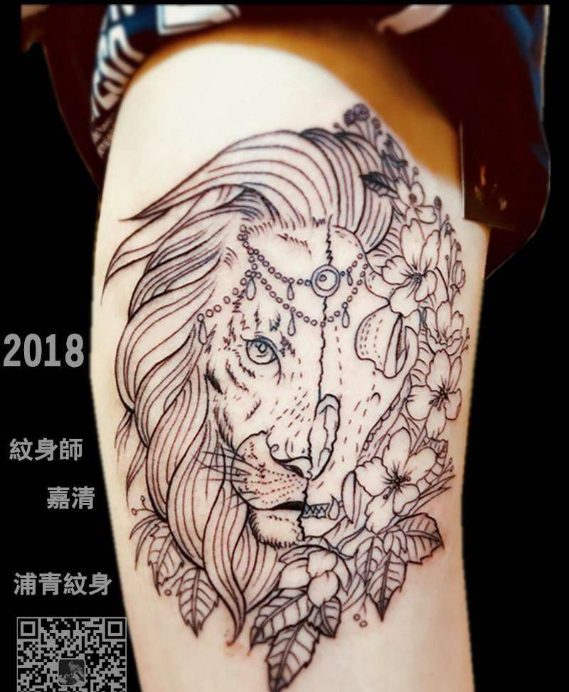 狮子纹身图片