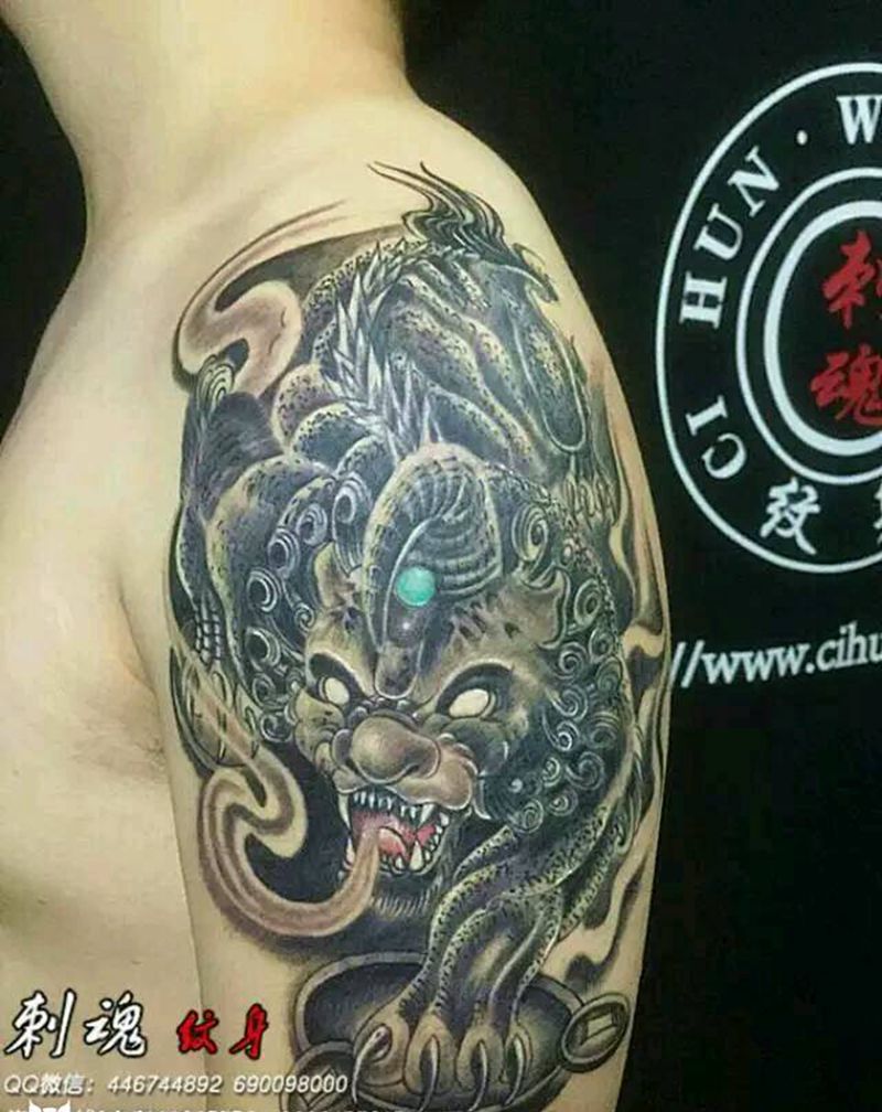 招财貔貅纹身图片