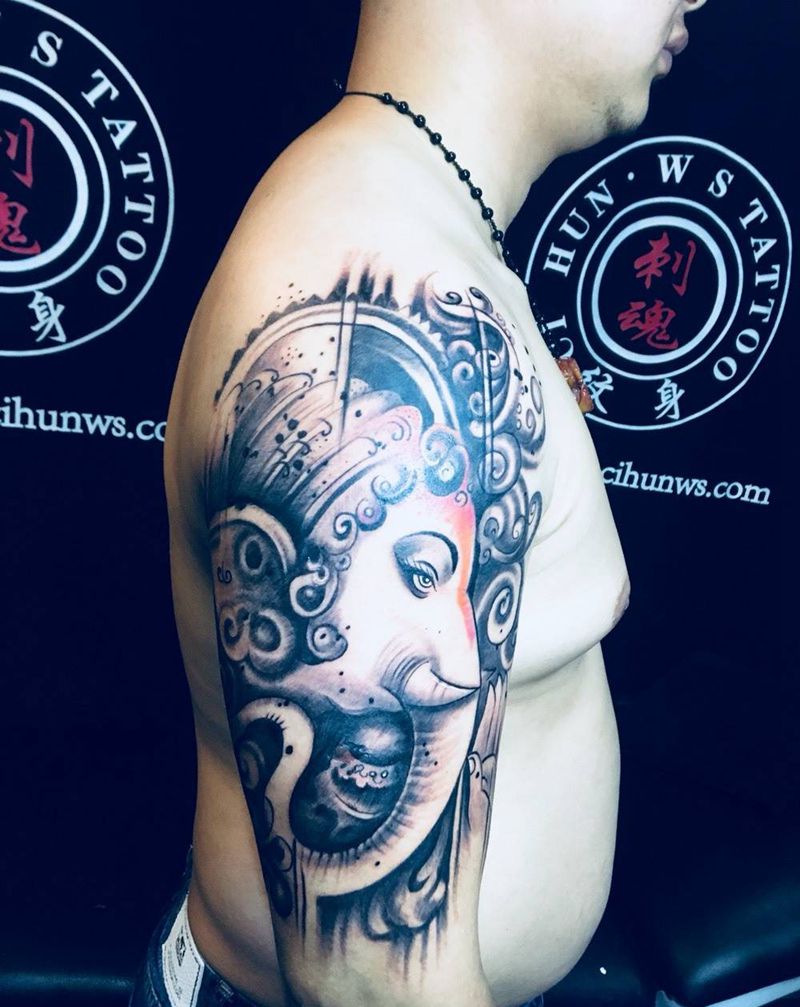 象财神纹身图片