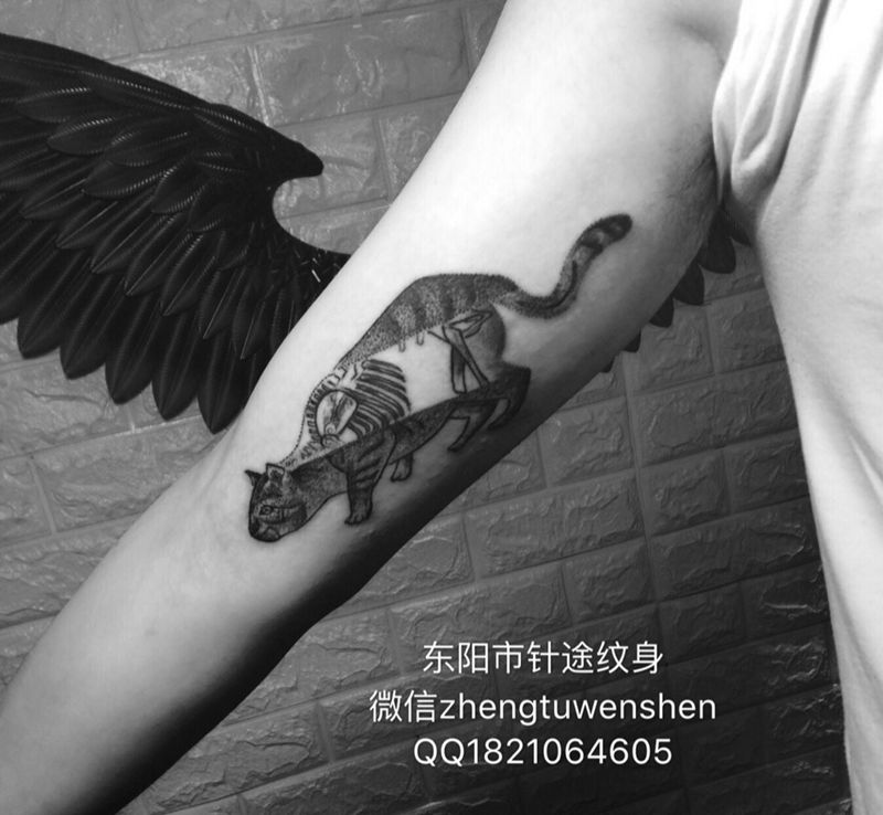 猫纹身图片