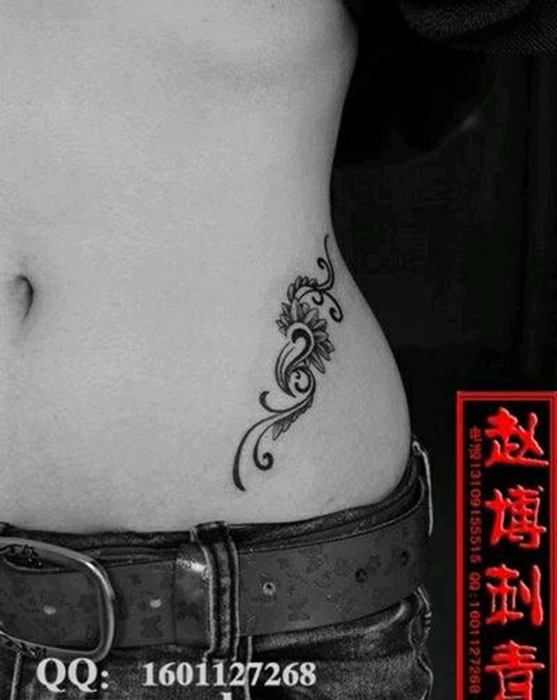 小腹花蔓纹身纹身图片