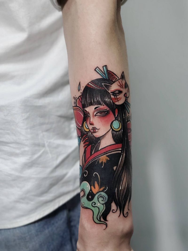 newschool纹身图片_手臂New School纹身图案