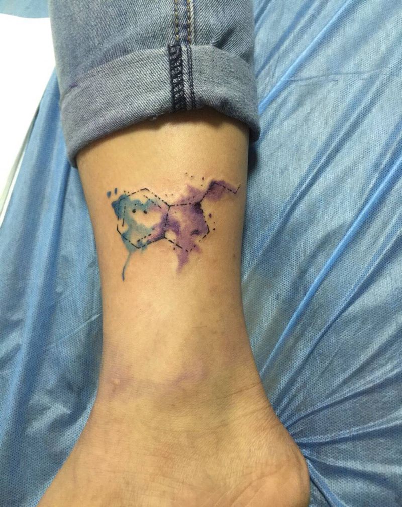 水彩小作纹身图片