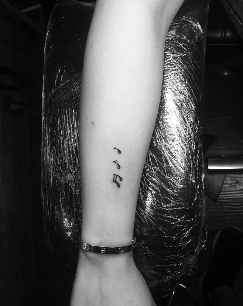 小音符纹身图片