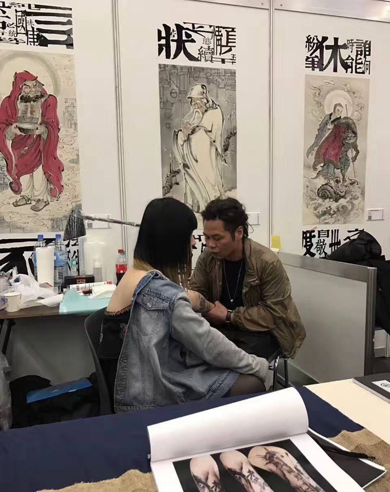 德国法兰克福展会纹身图片_成品手臂清新原创无上纹图法兰克福展会德国纹身图案