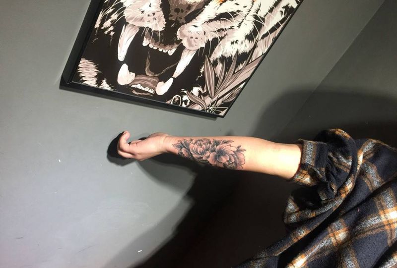 传统牡丹纹身图片