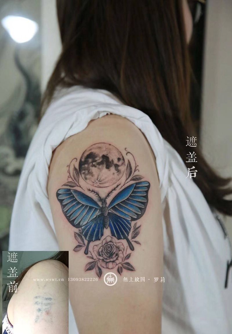 纹身遮盖纹身图片_成品手臂遮盖动物清新花絮无上纹图培训纹身图案
