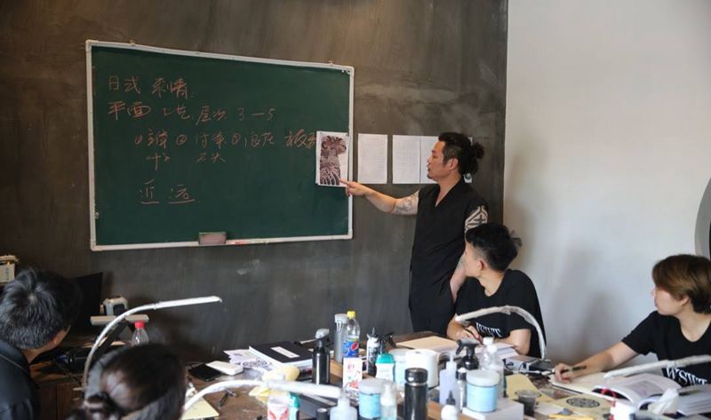 教学花絮纹身图片_招生花絮无上纹图培训学习纹身图案