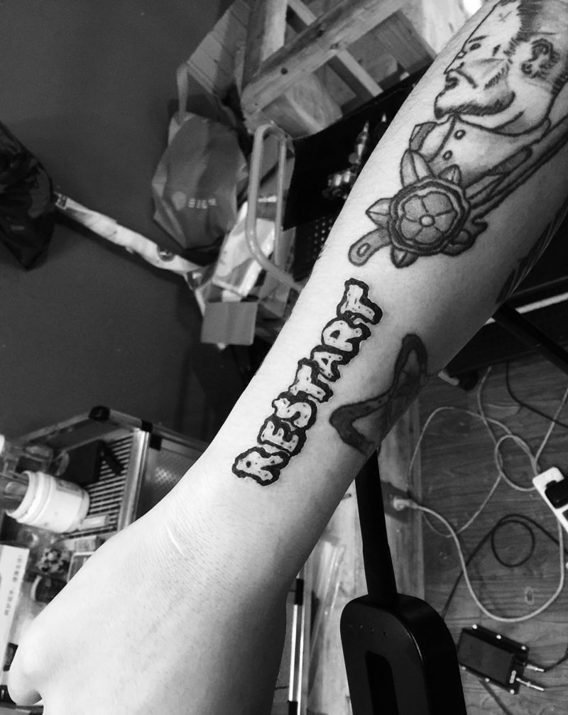 立体英文纹身图片