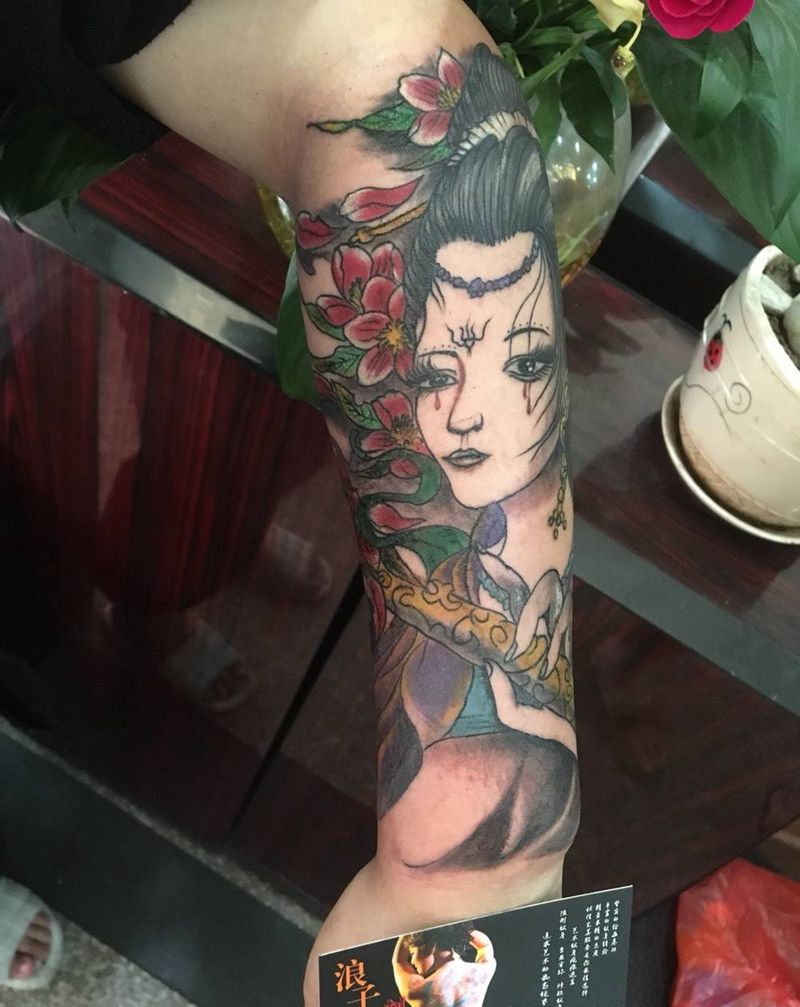 艺妓纹身纹身图片