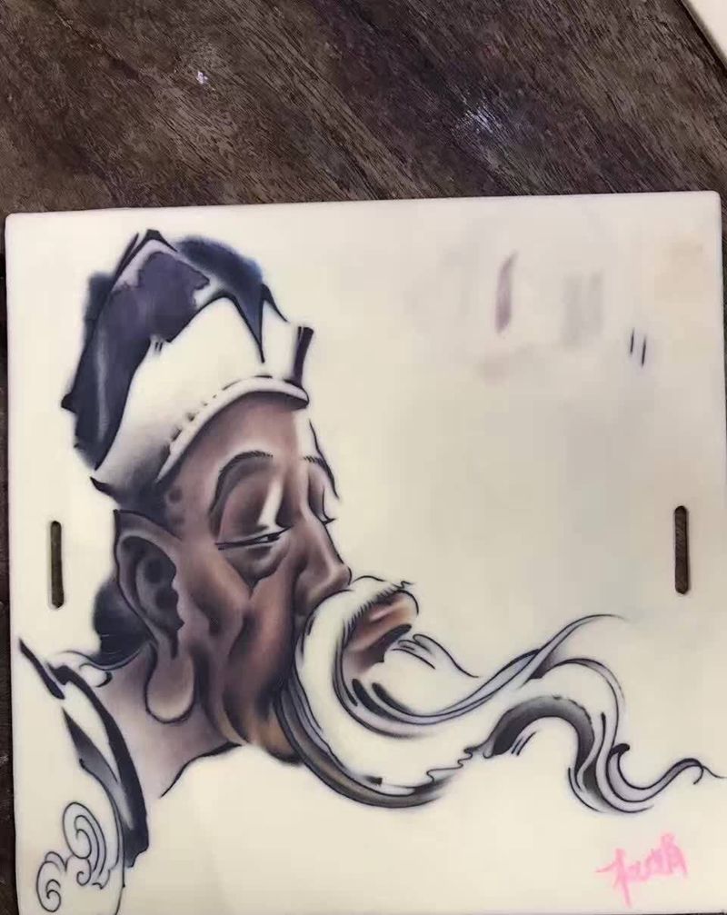 学员练习作品-老者纹身图片_成品手稿无上纹图生活招生花絮肖像人物原创纹身图案