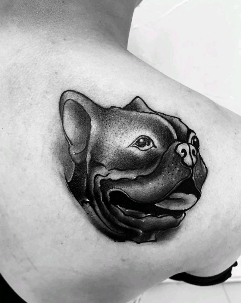 强力遮盖老纹身。纹身图片_肩部New School纹身图案