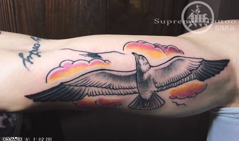 驻店师傅作品纹身图片_成品手臂欧美清新动物无上纹图花絮生活纹身图案