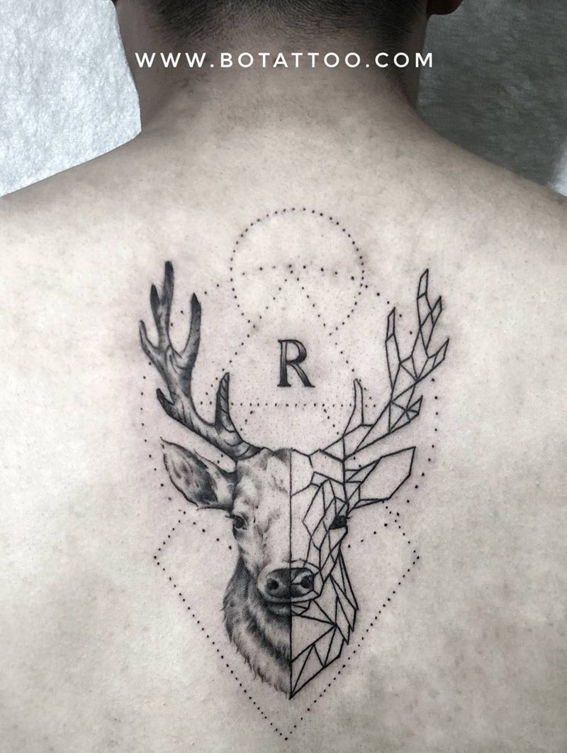 鹿纹身图片