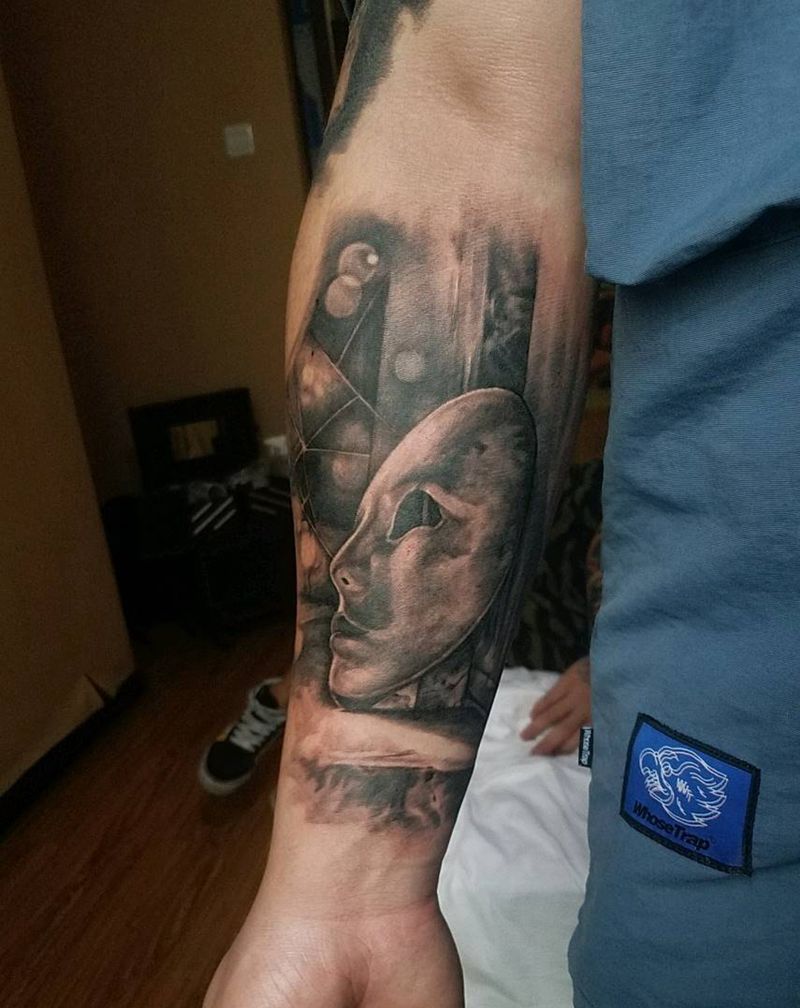 面具纹身图片