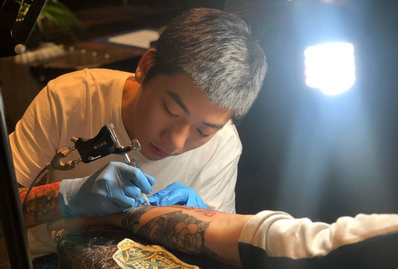 工作花絮纹身图片_生活花絮纹身图案