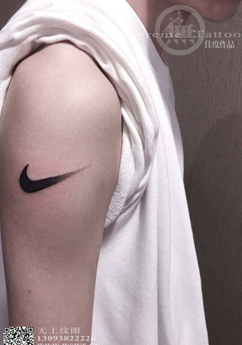 打钩☑耐克纹身图片_成品手臂欧美清新贴纸图腾无上纹图生活纹身图案
