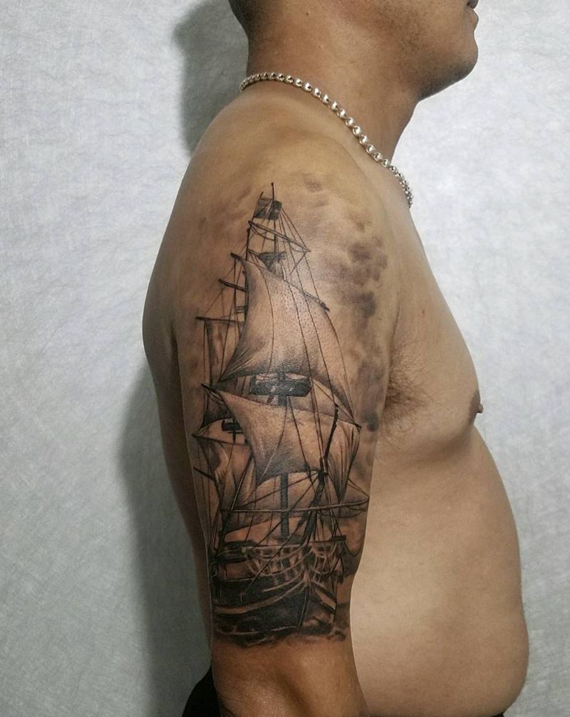船纹身图片
