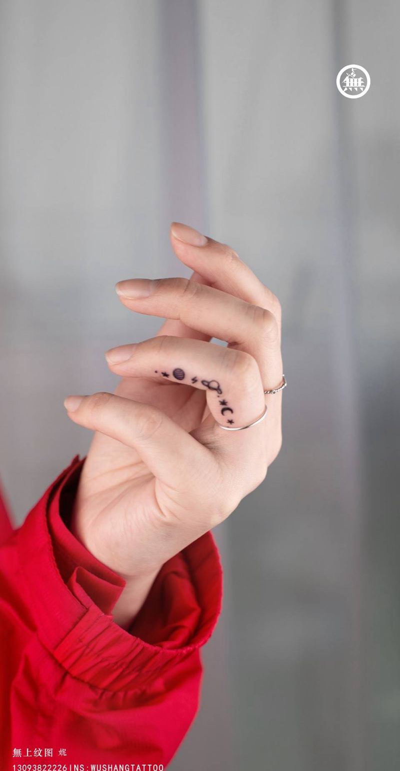 小清新纹身图片_成品清新无上纹图纹身图案