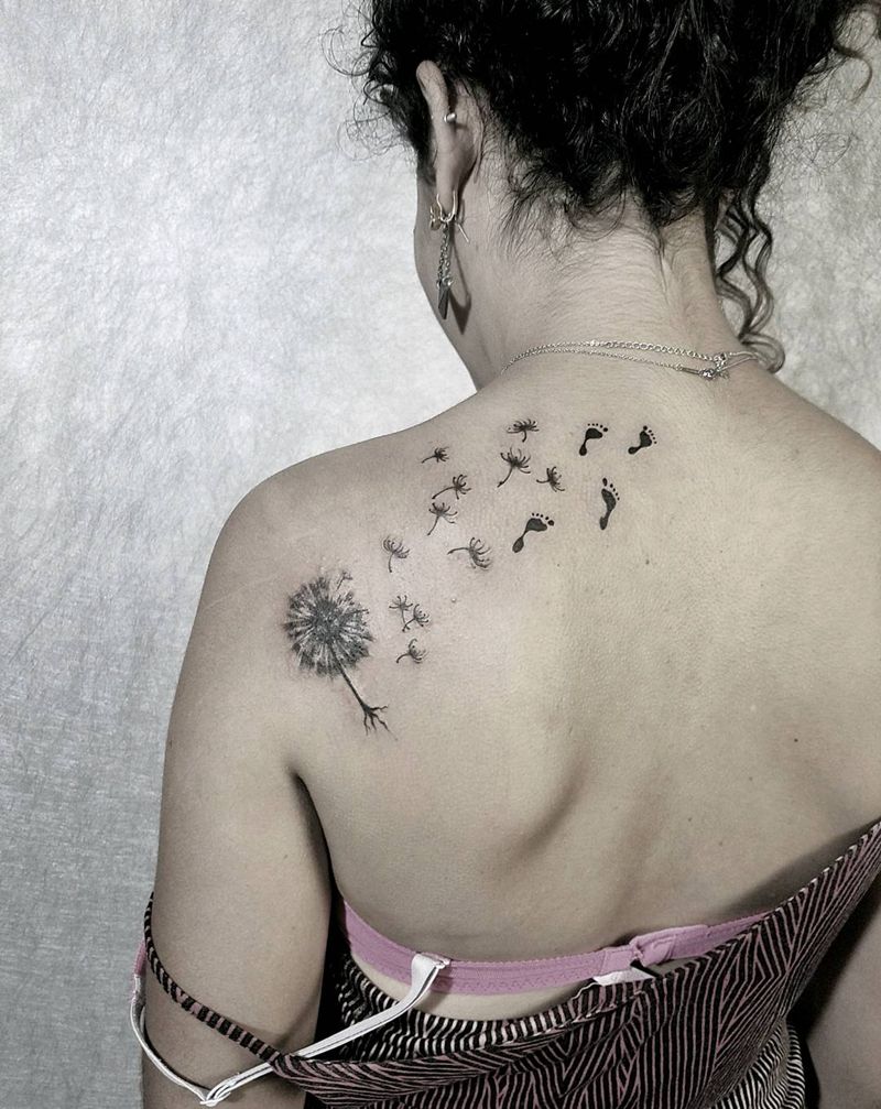 蒲公英纹身图片