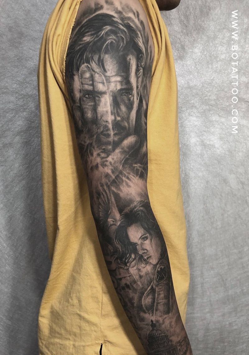 花臂恢复一年后纹身图片