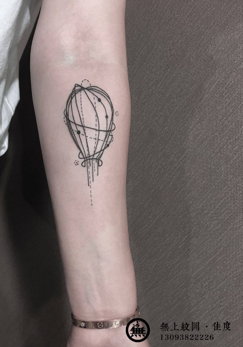 降落伞？纹身图片_成品欧美清新静物图腾无上纹图招生几何纹身图案