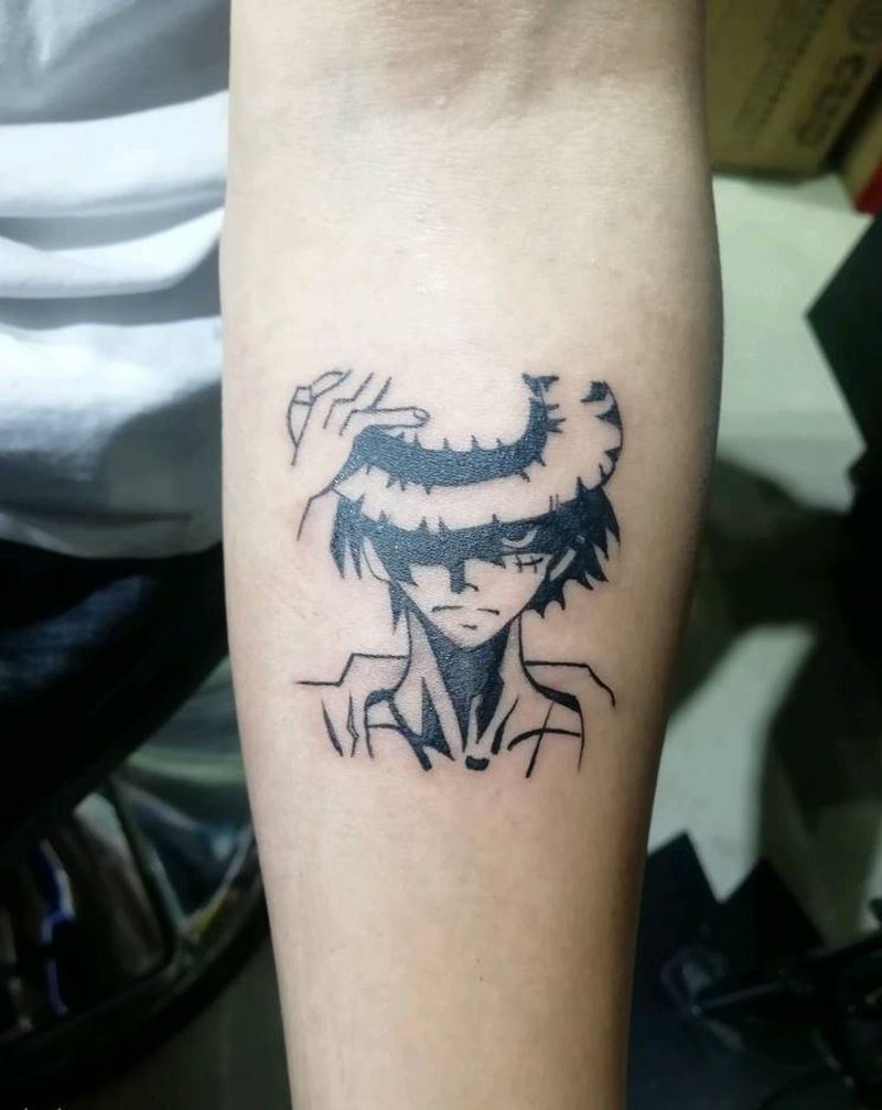 海贼王纹身图片_手臂新传统纹身图案
