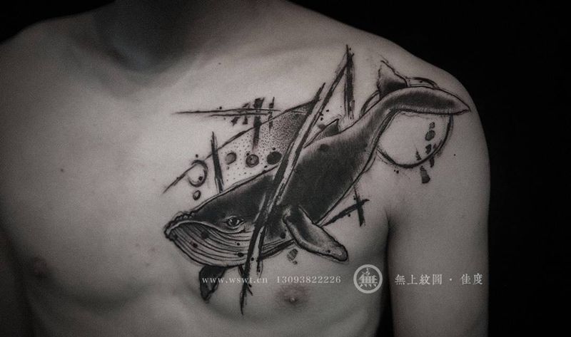 胸前鲸鱼