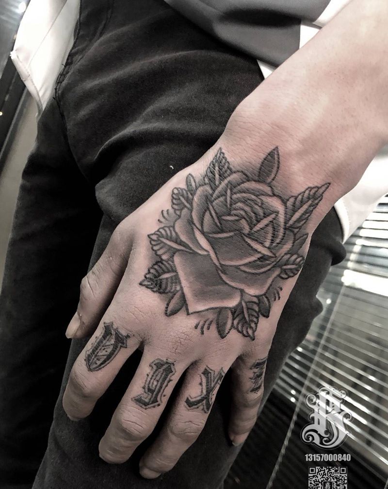 手背纹身图片