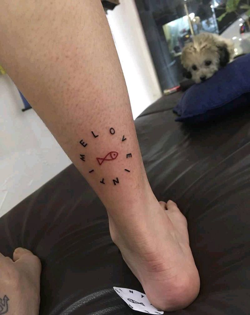 小图夏天的标志纹身图片_腿部新传统New School纹身图案