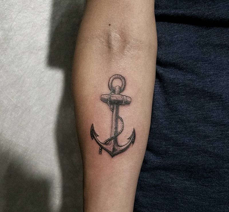 船锚纹身图片