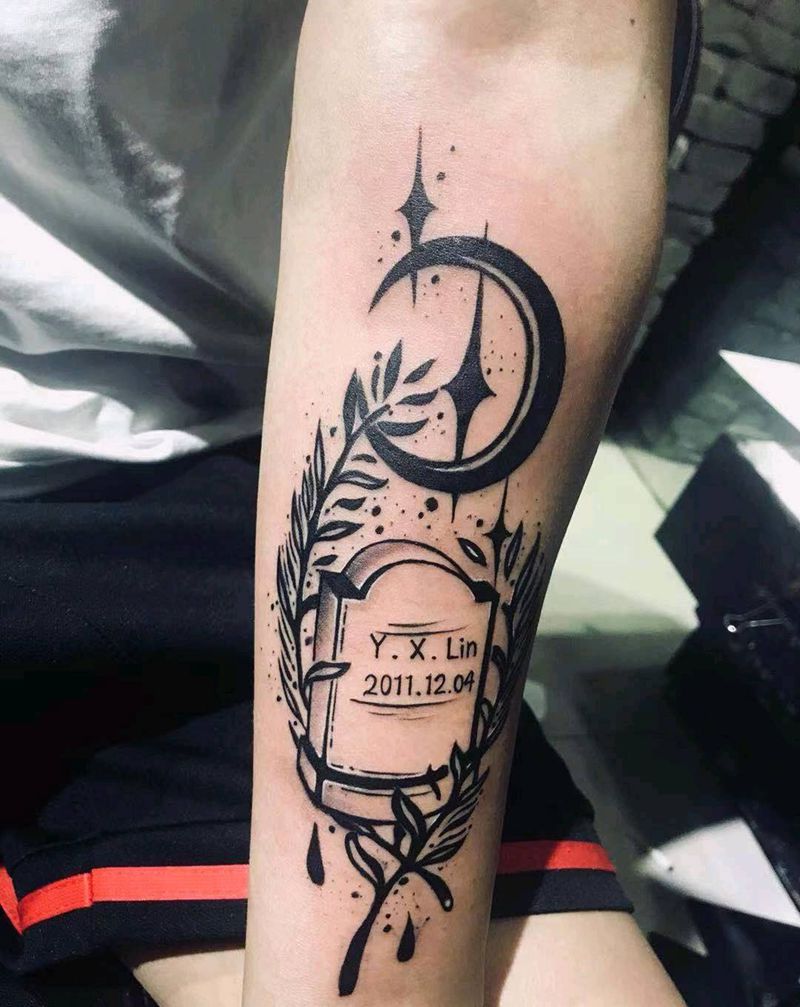 亲故会纹身图片_水墨纹身图案