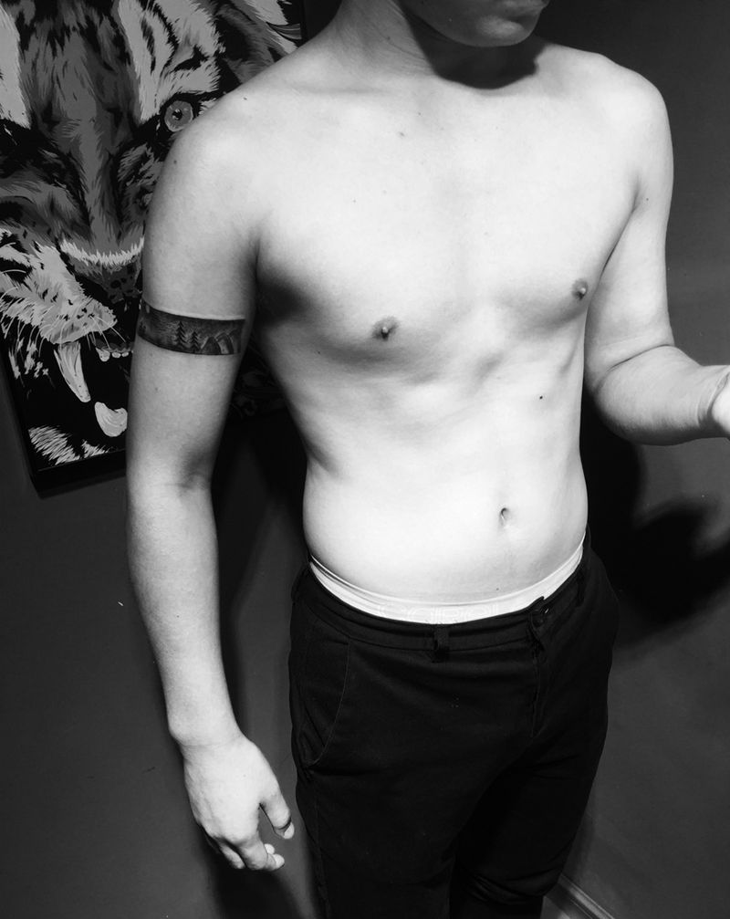 手绘臂环,星空纹身图片