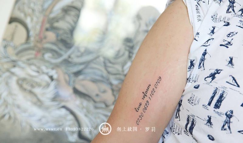 小英文纹身图片_成品手臂欧美清新情侣无上纹图英文纹身图案