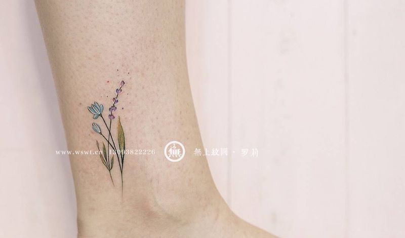 小清新纹身纹身图片_成品清新英文纹身图案