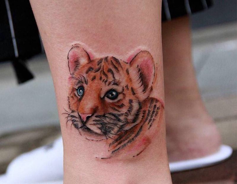 虎啦吧唧纹身图片