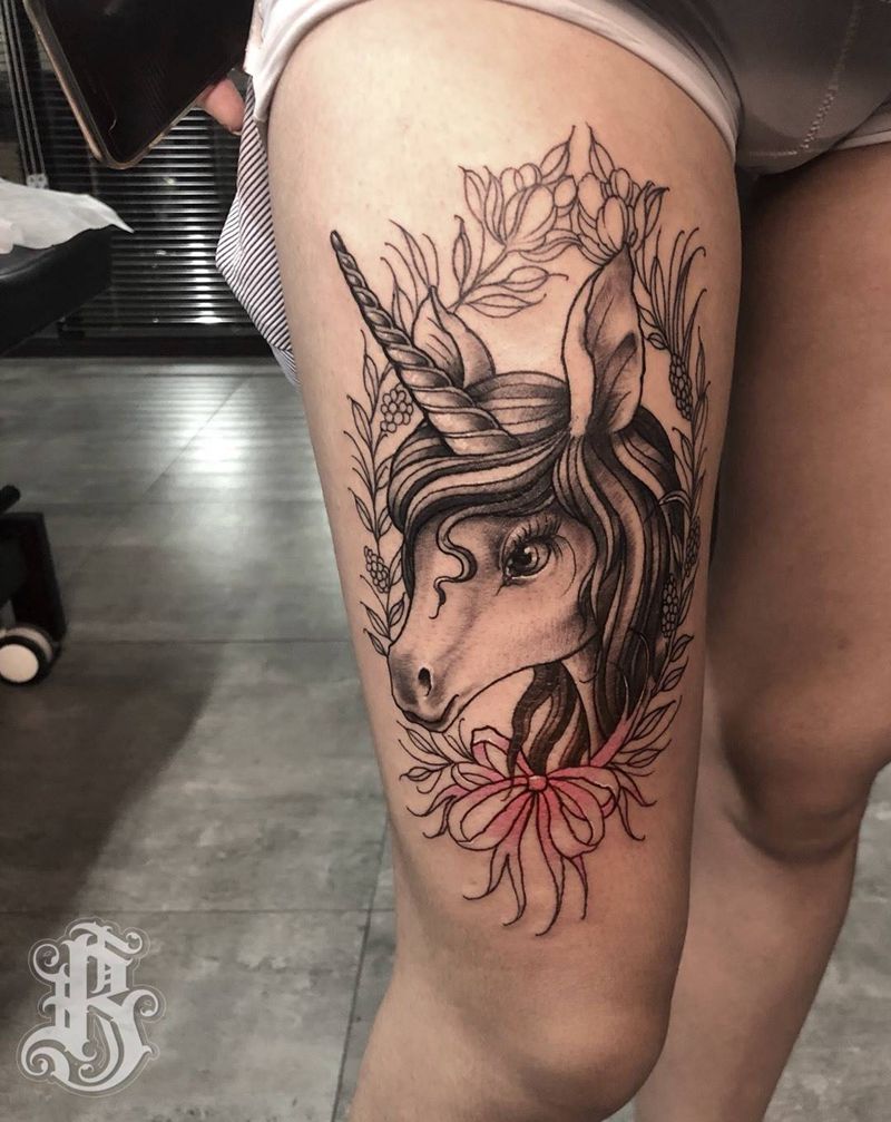 独角兽纹身图片