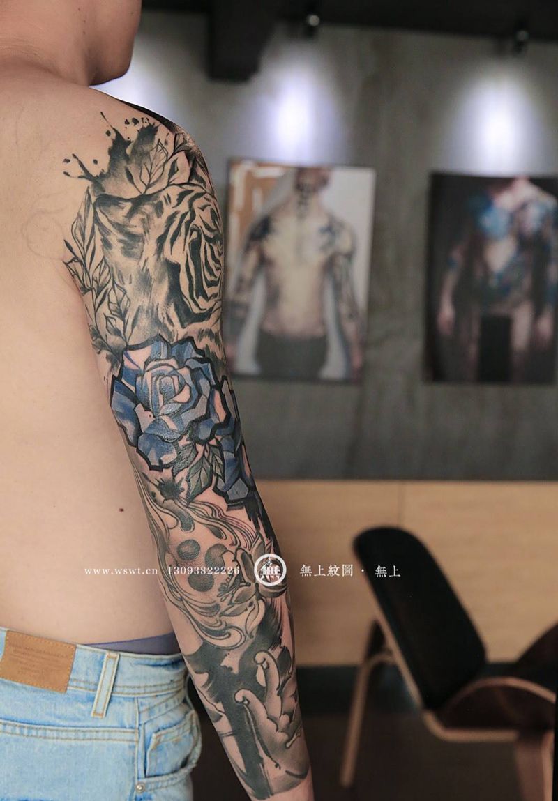 修改作品   無上纹身图片_手臂传统习俗国画动物植物无上纹图书法纹身图案