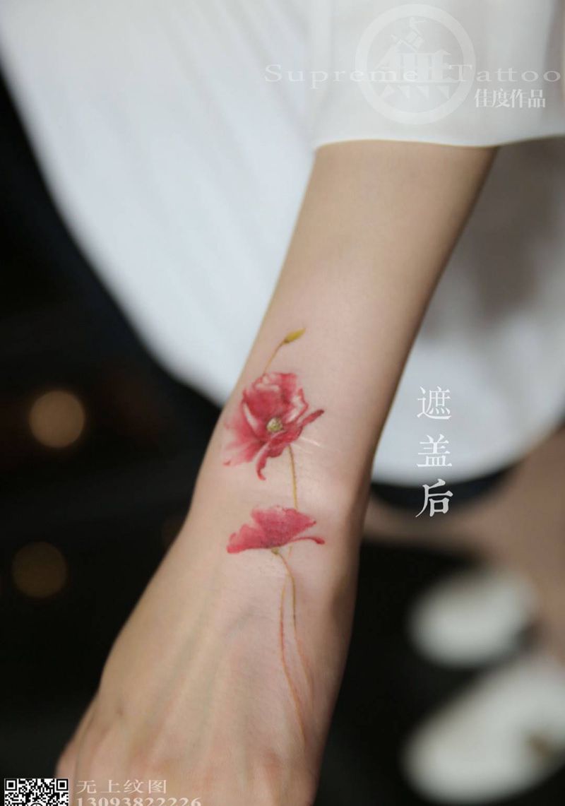 遮盖疤痕纹身图片_成品手臂清新欧美原创植物无上纹图生活纹身图案