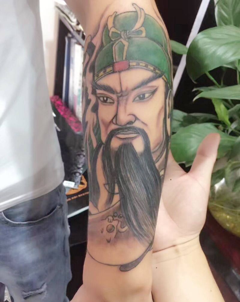 关公纹图纹身图片