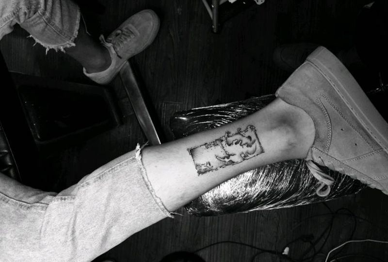 贪财，俗人纹身图片