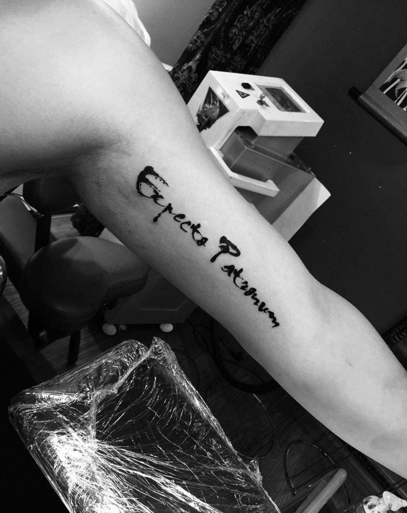 水墨风字母纹身图片