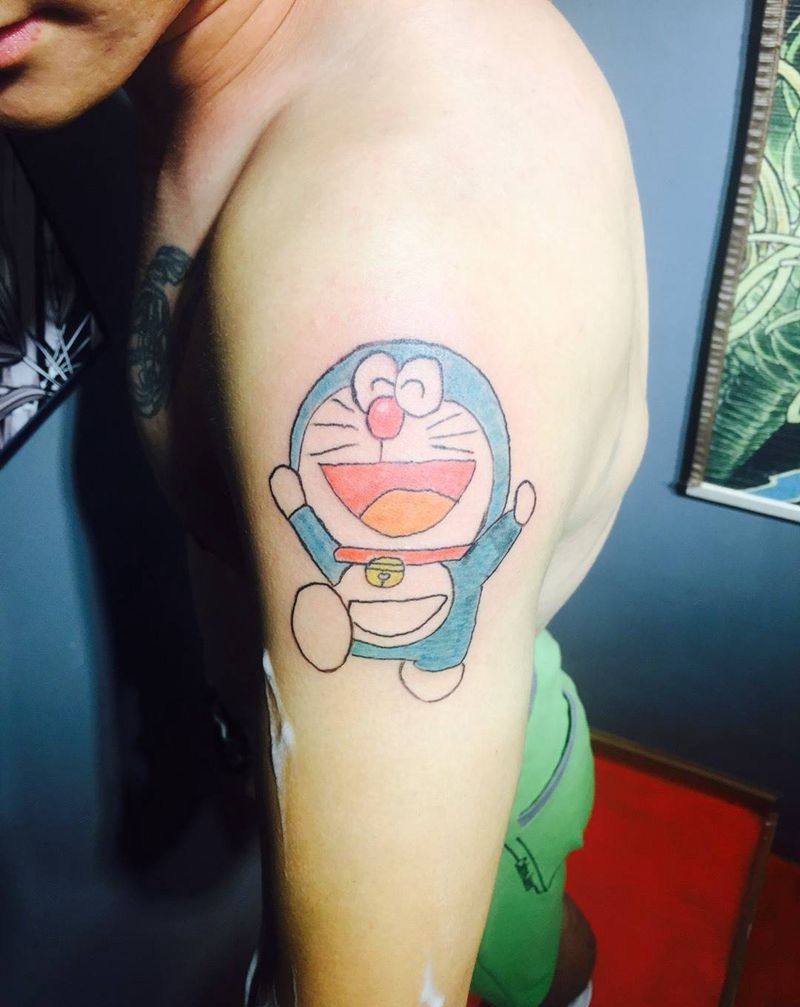 多啦A梦纹身图片