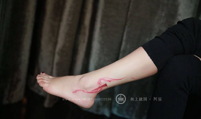 脚踝图腾纹身图片_成品脚部清新传统图腾原创无上纹图招生纹身图案