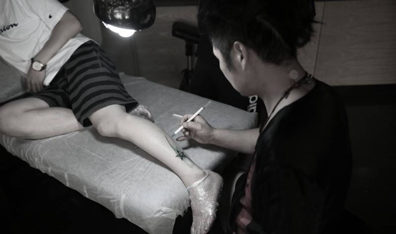 工作照纹身图片_招生花絮生活无上纹图培训器材书法纹身图案