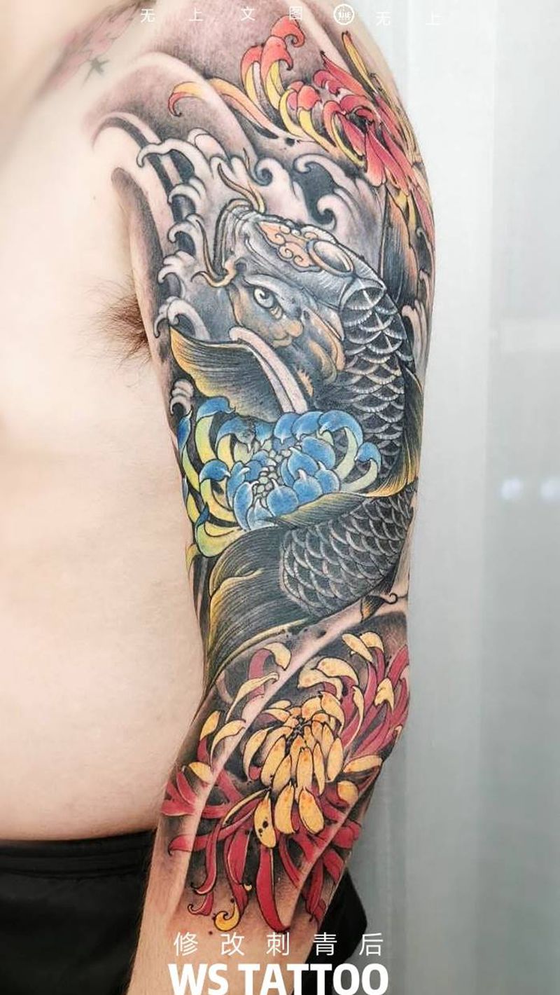 新中式修改作品纹身图片_手臂纹身图案